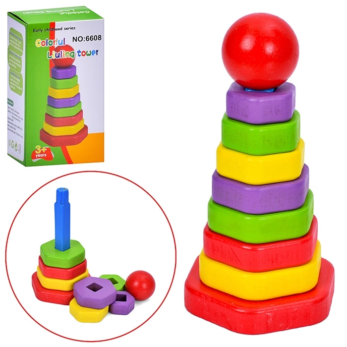 Дерев'яна іграшка Пірамідка MD0865 оптом