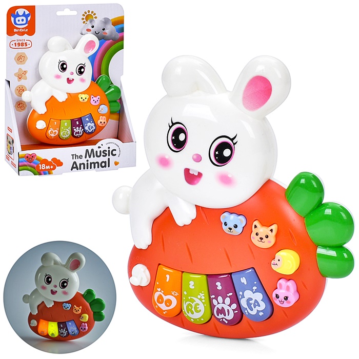 Музичний розвиваючий піаніно "Зайчик" 8805-B оптом