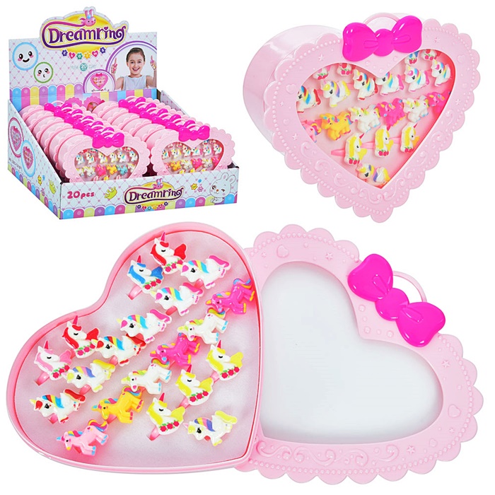 Набір каблучок "Серце" 2363-130B-1 оптом