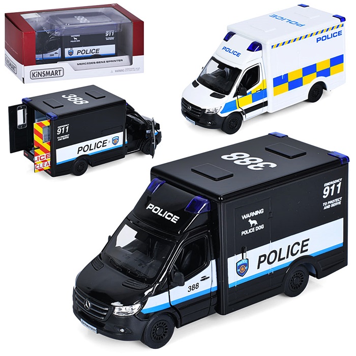 Машина метал. MB Sprinter Police KT5479W оптом
